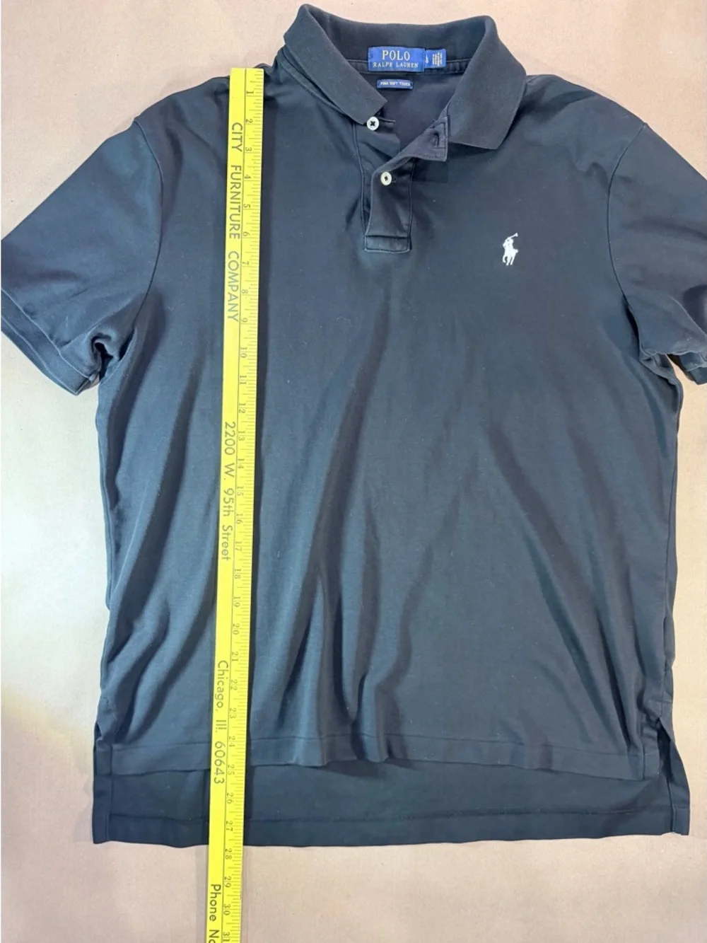 Polo Ralph Lauren Pima Soft Touch Polo – Men’s L Black Classic Fit